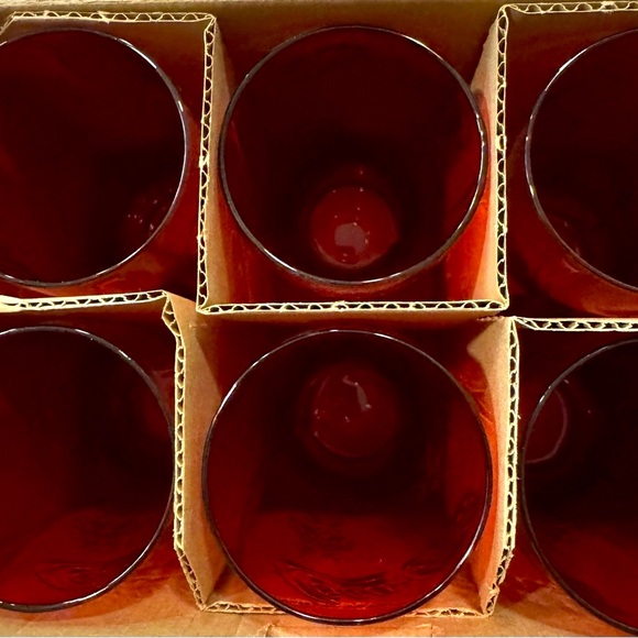 UPC 680678194128 Coca Cola Glass Snowflake Tumblers Set Of 6 Red Glasses - Picture 4 of 7